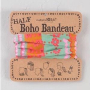 Natural Life Half Boho Headband Bandeau Coral